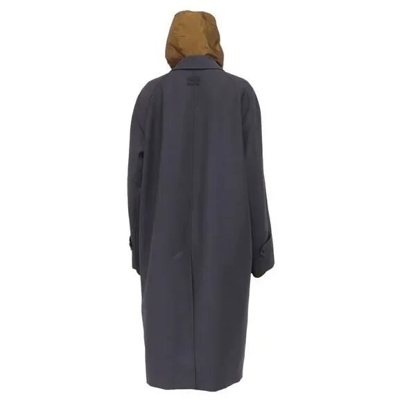 Miu Miu Buttoned Hooded Coat in Grey Mohair Wool - Picture 4 of 9